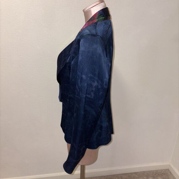 Platinum By Dorothy Schoelen Blazer Womens Size Medium Jacket Style No 2948 Blue - Picture 9 of 11